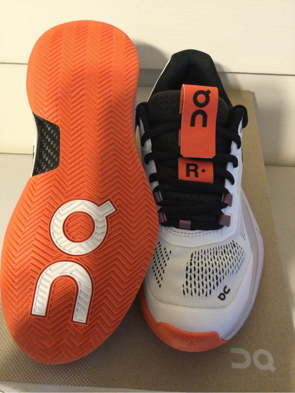 On Running Running The Roger Pro Clay women Shoes - White & Orange - Picture 8 of 8